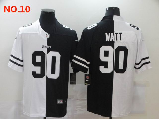 Men's Pittsburgh Steelers #90 T.J. Watt Jersey NO.10;